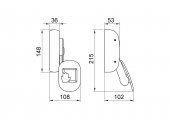 Manere antipanica tip buton PUSH PAD 1 pct. cu maner ext. si cheie